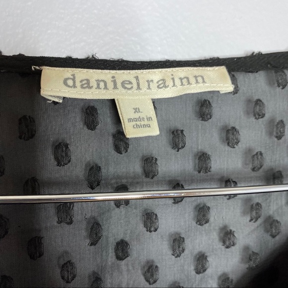 Daniel Rainn Swiss Dot Lace Black Tunic - Picture 6 of 6